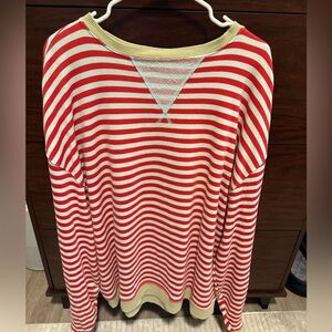 Free People We the Free Classic Striped Oversized Crewneck